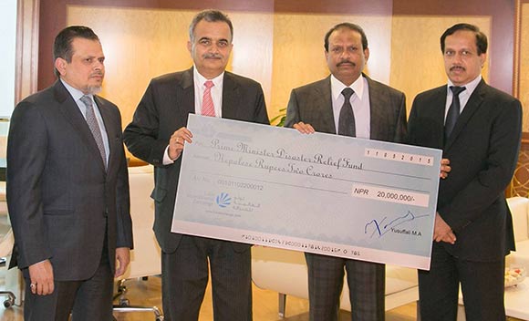 ‘Helping Hand for Nepal’ – LuLu Group donates 20 Million Nepalese Rupees for quake relief