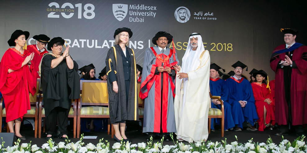 Yusuff Ali M.A. Receives Honorary Doctorate from Sheikh Nahyan Bin Mubarak Al Nahyan at Middlesex University